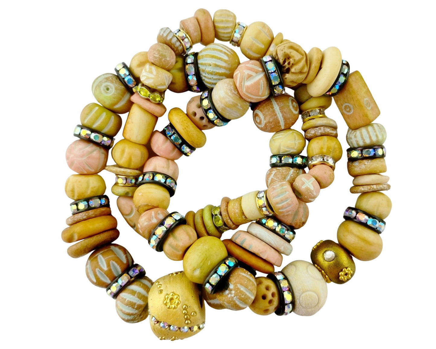 Stretch Bracelet set in a neutral tone.  