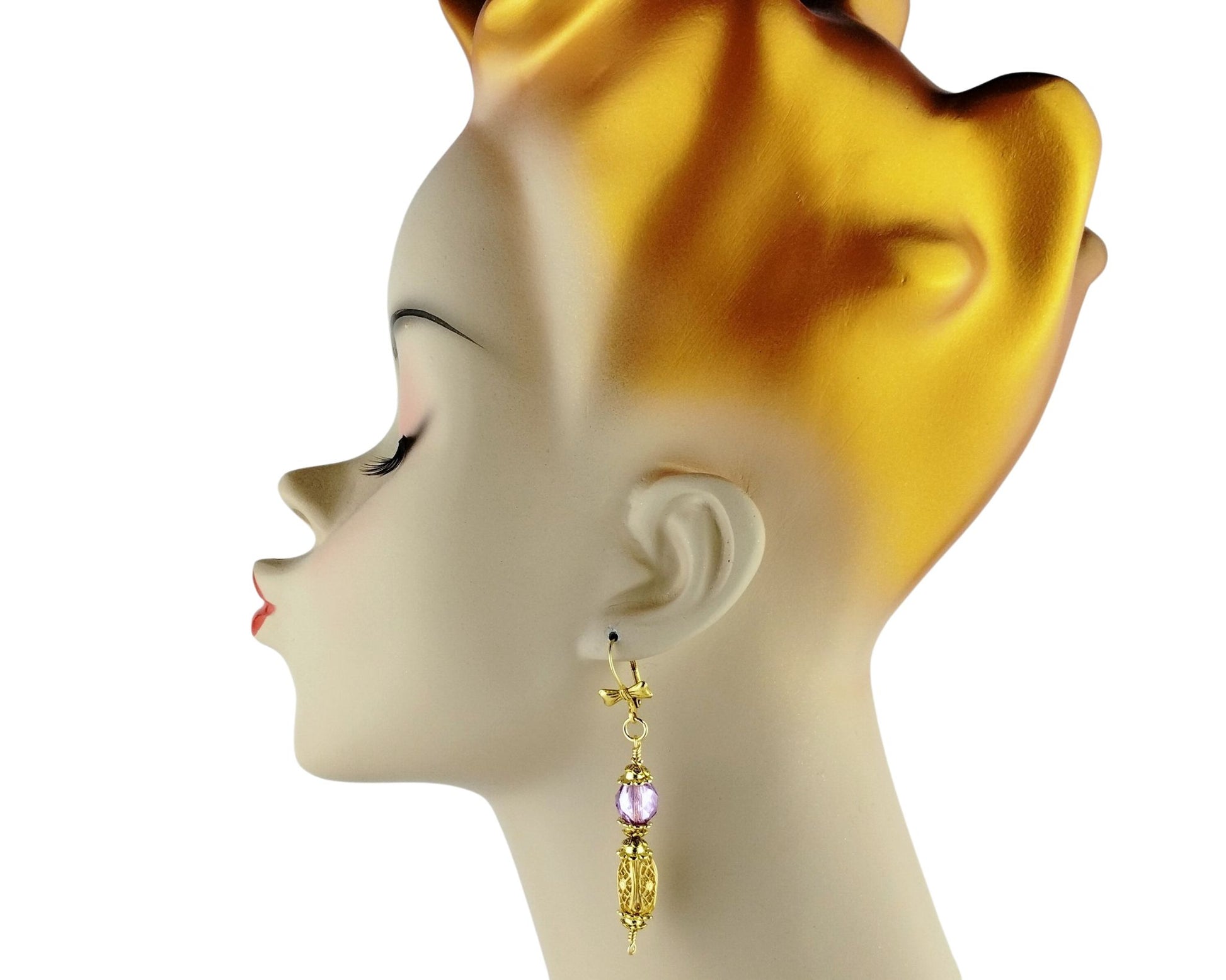 Elegant handmade earrings with nickel-free lever-back hooks