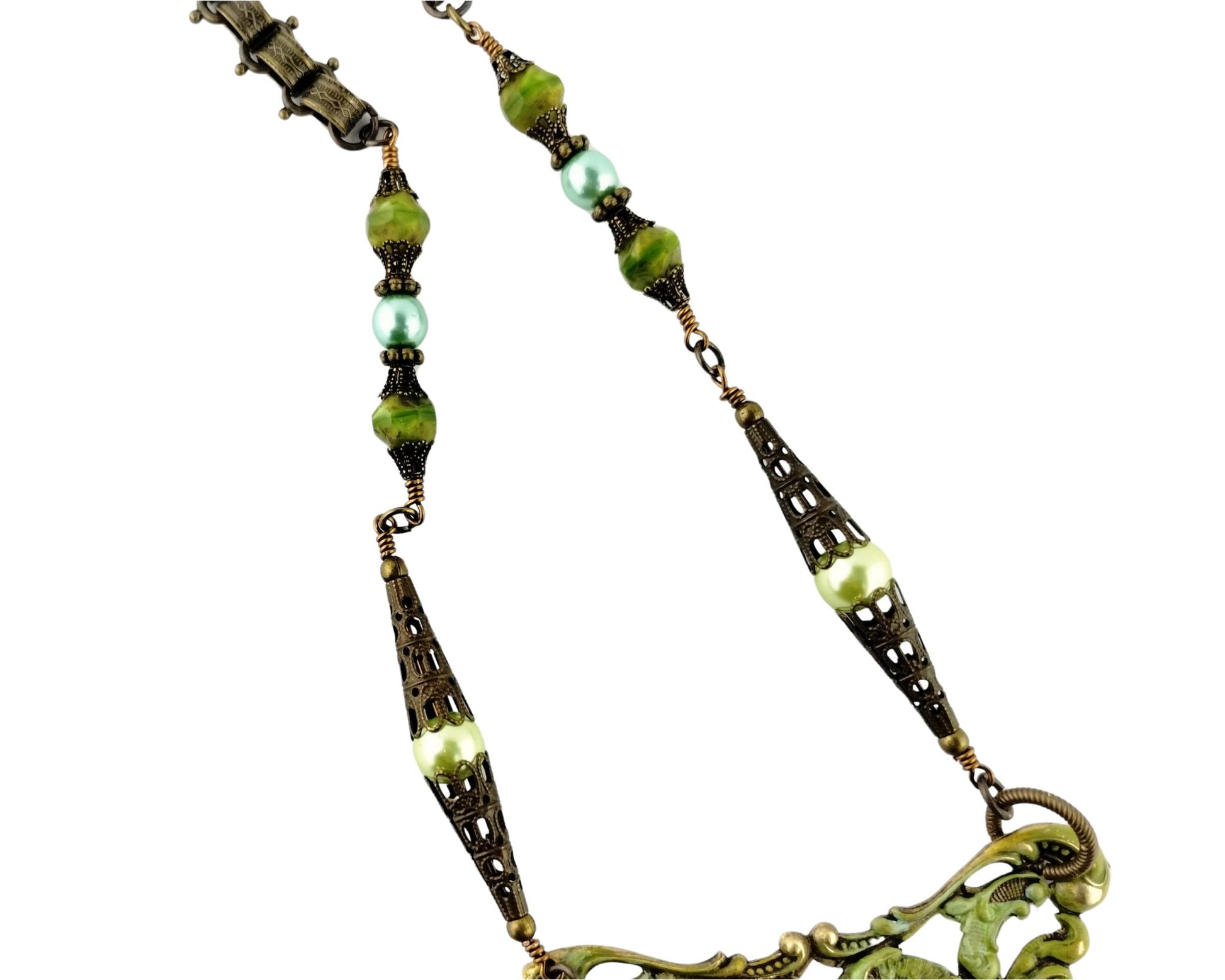 Renaissance festival jewelry set with historical brass goddess pendant


